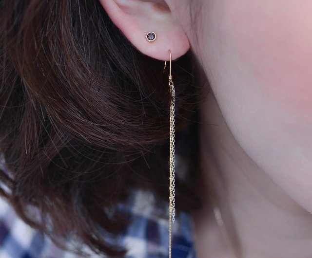 K18YG×Pt850 Une Brise / 1pair - Shop ecety-jewelry Earrings