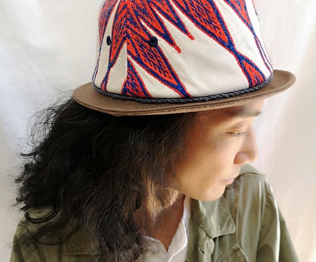 A hat made from the shawl of the Big Flower Miao tribe in China - Shop  JamHat Hats  Caps - Pinkoi