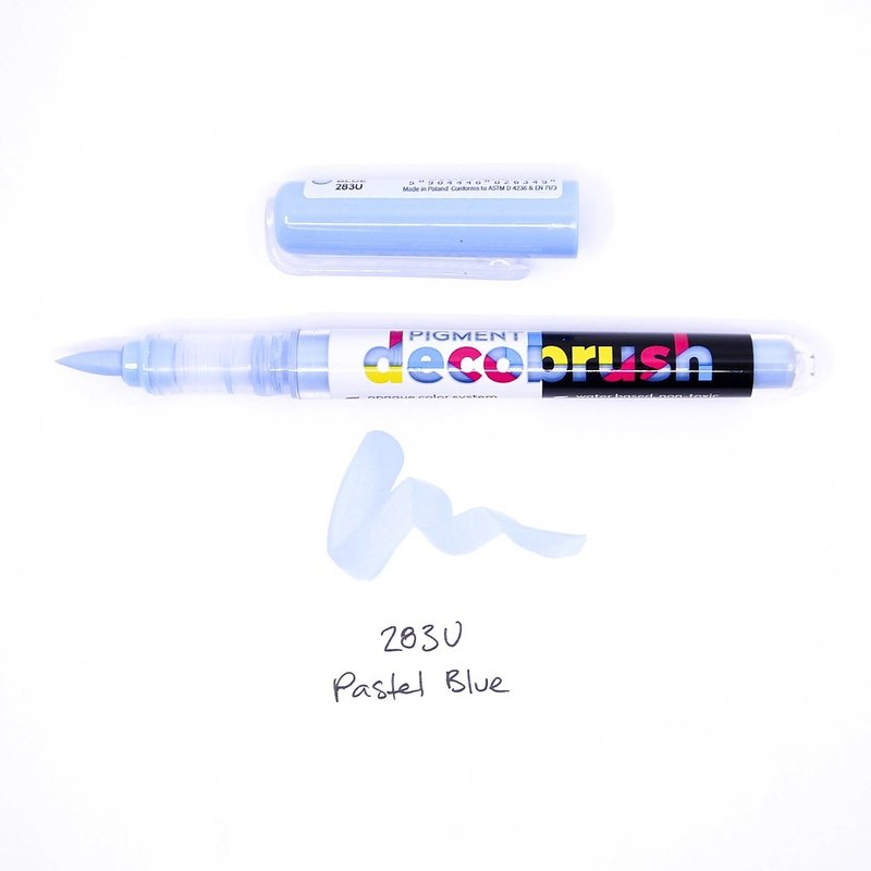 Pastel Blue (283U) DecoBrush Pigment Liquid Acrylic Brush - Other Writing Utensils - Plastic Blue