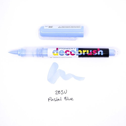 Karin Markers 藝術字彩繪筆 粉藍 283U - 軟頭塑膠彩筆 DecoBrush Pigment