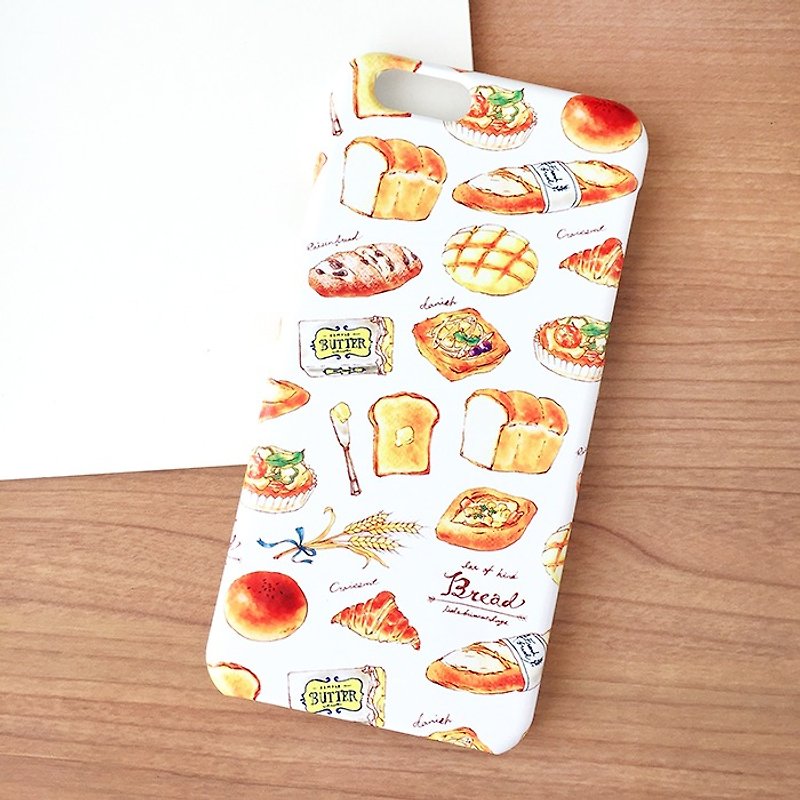 Bread iPhone case (white) - เคส/ซองมือถือ - พลาสติก สีนำ้ตาล