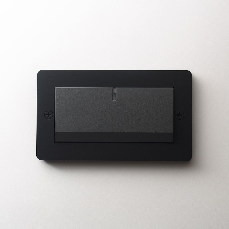 Standard switch panel matte black with Panasonic international brand GLATIMA one switch - โคมไฟ - สแตนเลส 