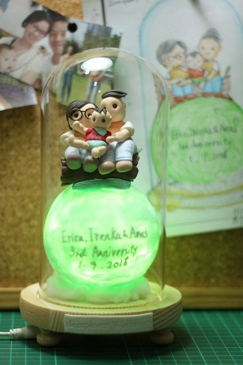 Custom portraits such as the Planet Story Light, a permanent memory, to the people you care the most. - Lighting - Clay 