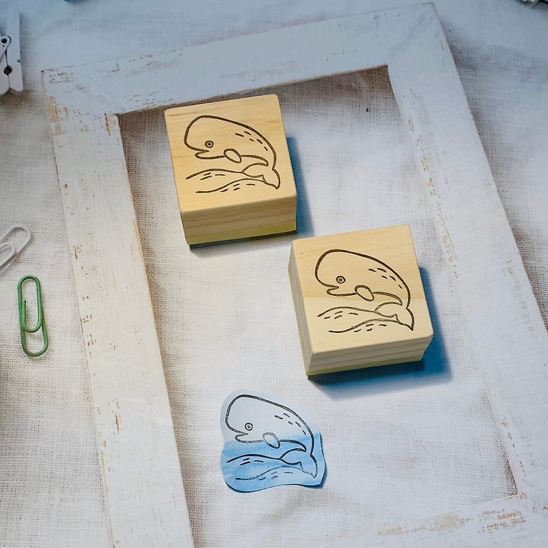 [Hand Engraved Seal] Ocean Series Sperm Whale I - Stamps & Stamp Pads - Other Materials 