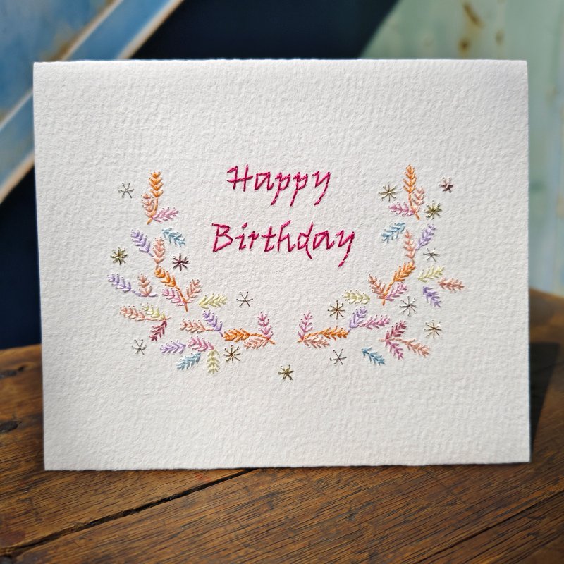 【Paper embroidery card】Birthday card - Cards & Postcards - Paper 