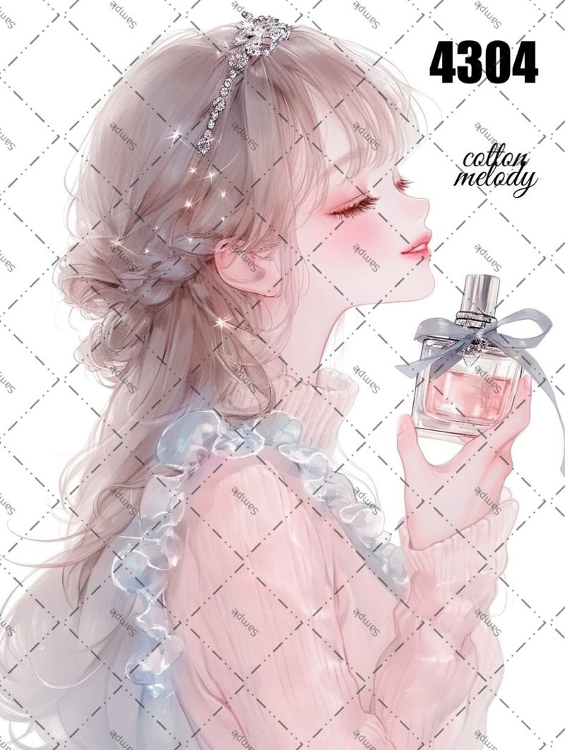 original sticker no.4304 人物ステッカー オリジナルステッカー オリジナル人物ステッカー 装飾ステッカー cotton melody - 貼紙 - 紙 