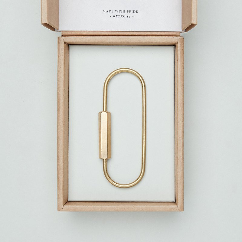 Brass O Type L 黃銅鑰匙圈 - 鑰匙圈/鎖匙扣 - 銅/黃銅 