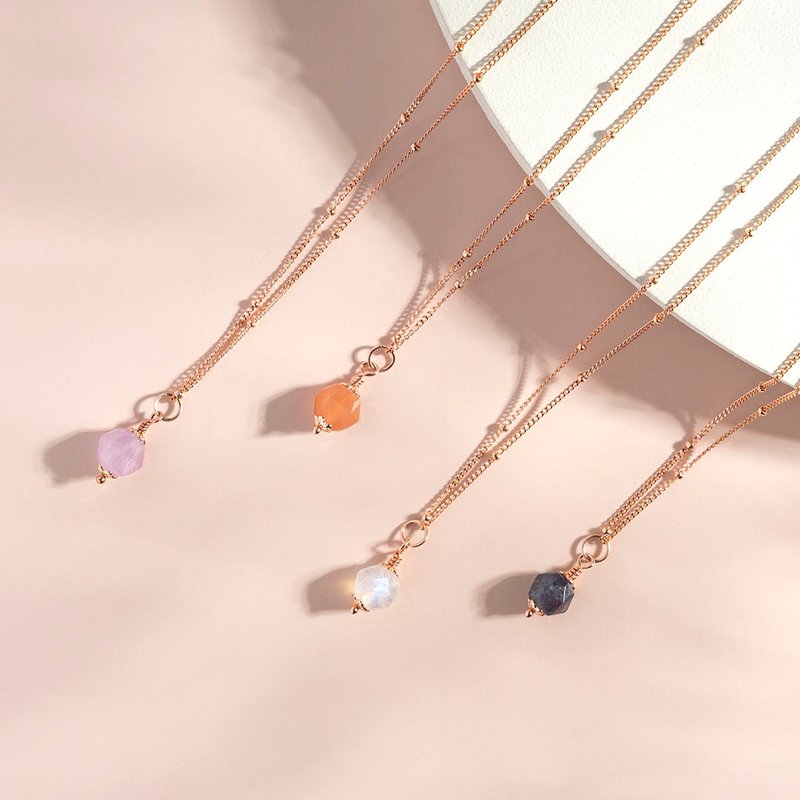 地水火風元素星座水晶項鍊 禮物 12星座 - 項鍊 - 水晶 多色