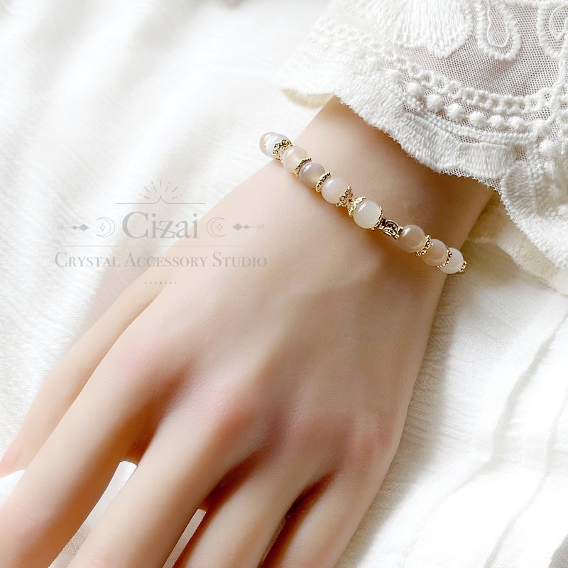 Gentle Healing Moonstone Alxa Natural Crystal Bracelet - Bracelets - Crystal 