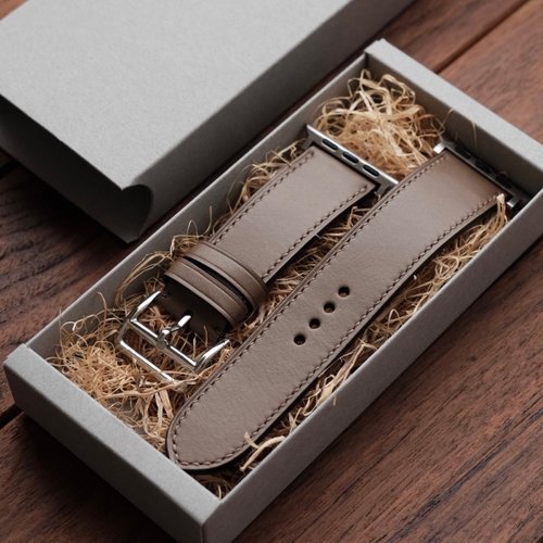 寓吉 Leather Craft Apple watch 錶帶 訂製 watch strap 真皮錶帶 寬版 24-22mm