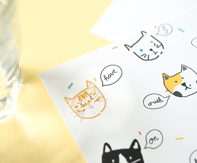 動物系列 - 貓咪 明信片／三送一 - 卡片/明信片 - 紙 多色