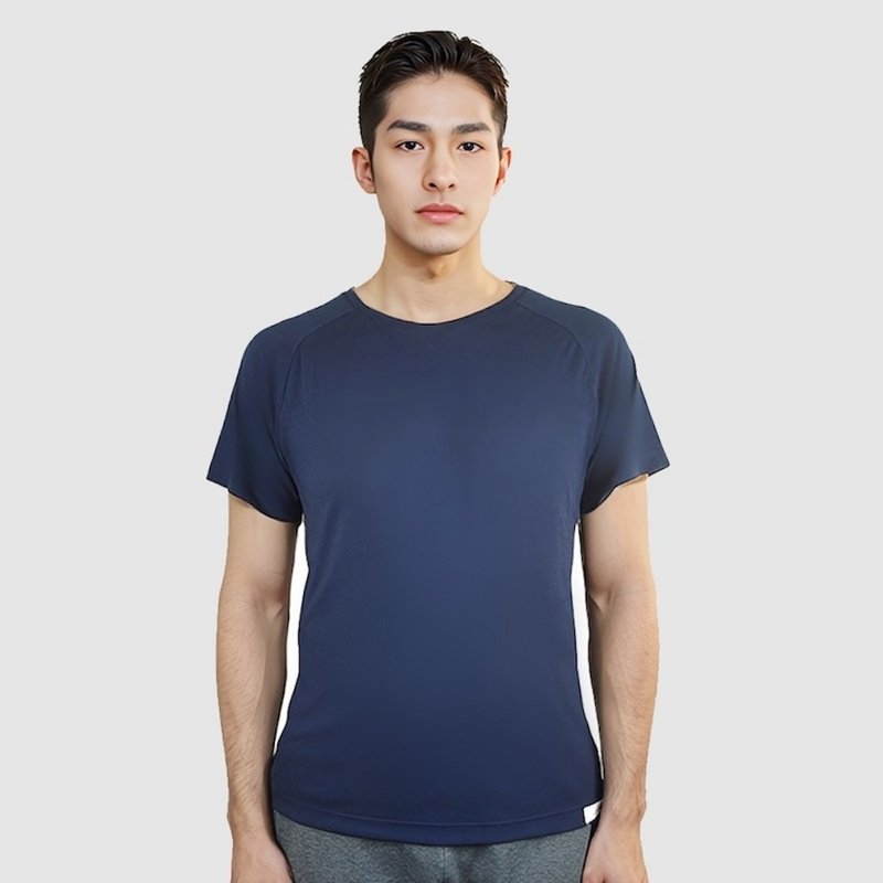 [COOCHAD] CueSkin cool functional clothing for men | Short-sleeved, round neck and off-shoulder style - ชุดกีฬาผู้ชาย - ไฟเบอร์อื่นๆ หลากหลายสี