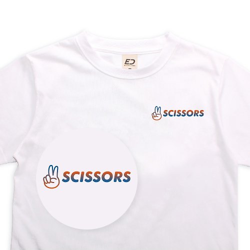 一週八天 訂購-【愛的小手】Scissors剪刀 短T/男T恤/女上衣/T-Shirt