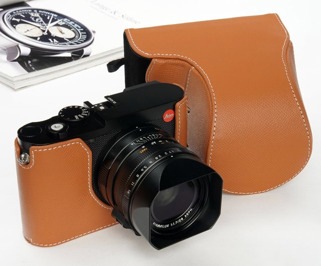 LEICA Q3用パームプリントレザーカメラケース - ショップ Martin Duke