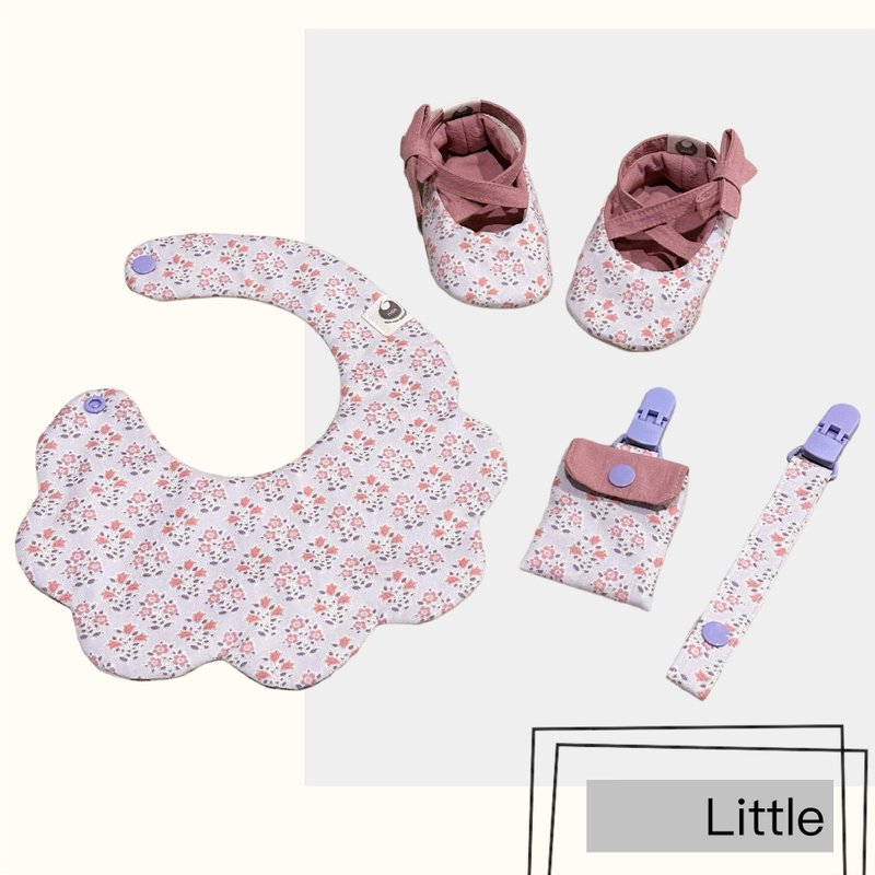 120 Morandi small chrysanthemum lotus root powder pacifier shoes - ของขวัญวันครบรอบ - ผ้าฝ้าย/ผ้าลินิน สึชมพู