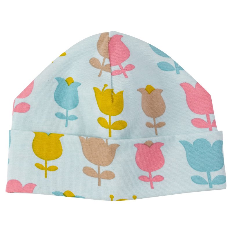100% organic cotton tulip baby beanie hat made in the UK - ของขวัญวันครบรอบ - ผ้าฝ้าย/ผ้าลินิน หลากหลายสี