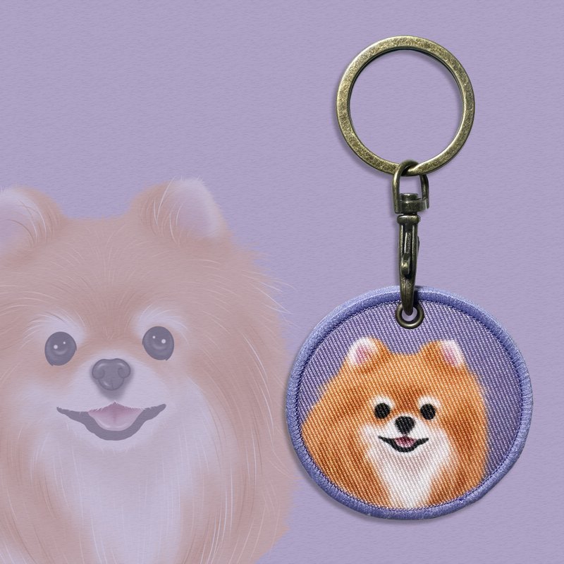 Pomeranian key chain - ที่ห้อยกุญแจ - วัสดุอื่นๆ สีกากี