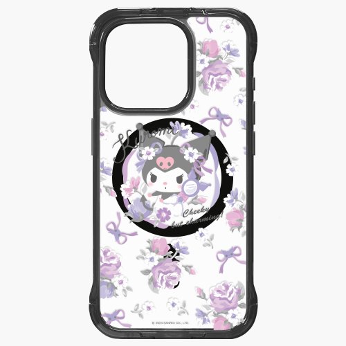 LANI's 風格防摔手機殼 酷洛米 小碎花懶人支架款【磁吸透黑】iPhone 16 15 Pro Max