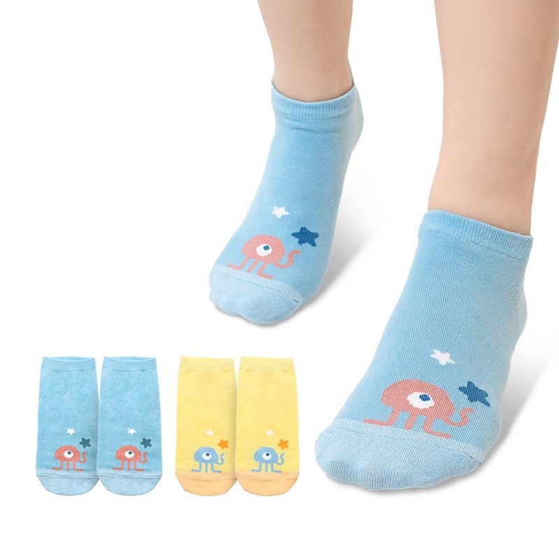 【MORINO】(3雙組)抗菌造型船襪/外星人 - 襪子 - 其他材質 