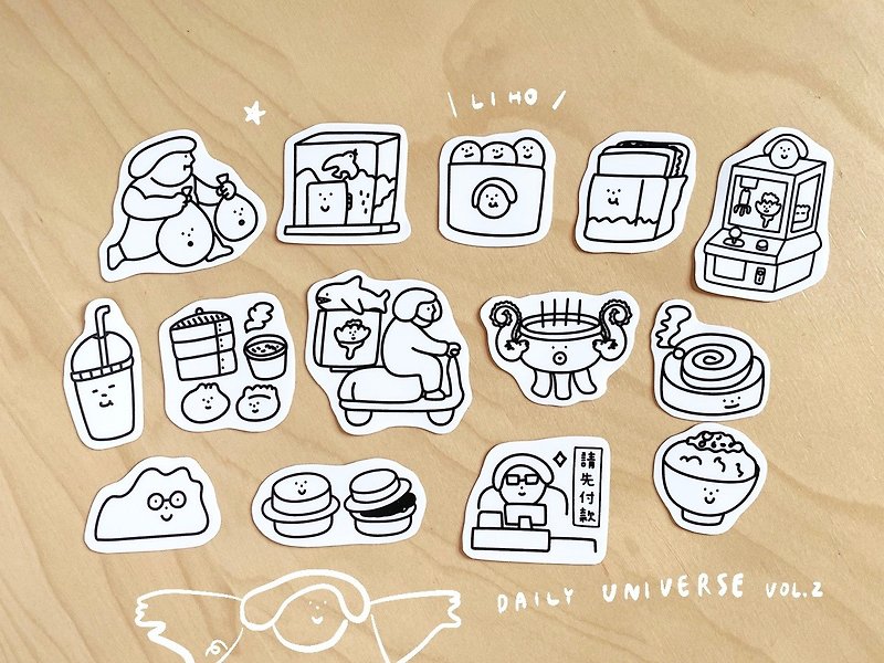 Daily Universe Vol.2 stickers  (10 pieces) - Stickers - Paper 