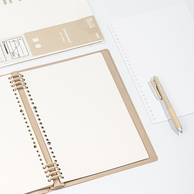 Deli NU SIGN loose-leaf paper/NS314/dotted grid/B5/26 holes/50 sheets - Notebooks & Journals - Paper White