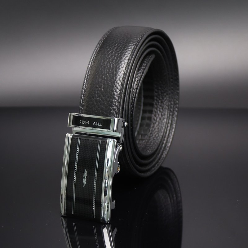 [Thanks to Dad] Automatic Buckle Leather Gentleman Belt T2 Belt High Quality Valentine's Day - เข็มขัด - หนังแท้ 