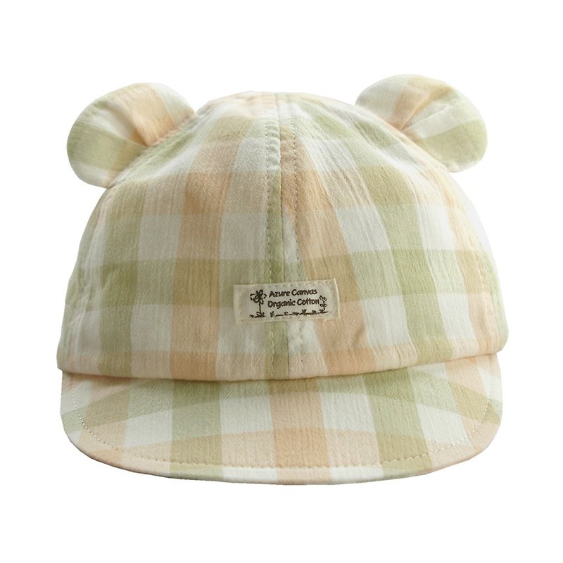 Organic Cotton Babies Baseball Cap With Plaids - Baby Hats & Headbands - Cotton & Hemp 