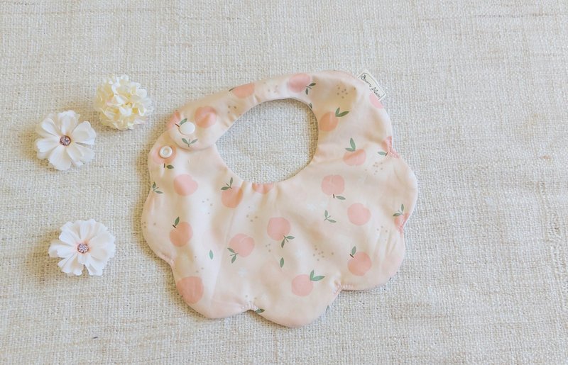 Cloud six-layer gauze bib saliva towel--momo peach - Bibs - Cotton & Hemp Pink