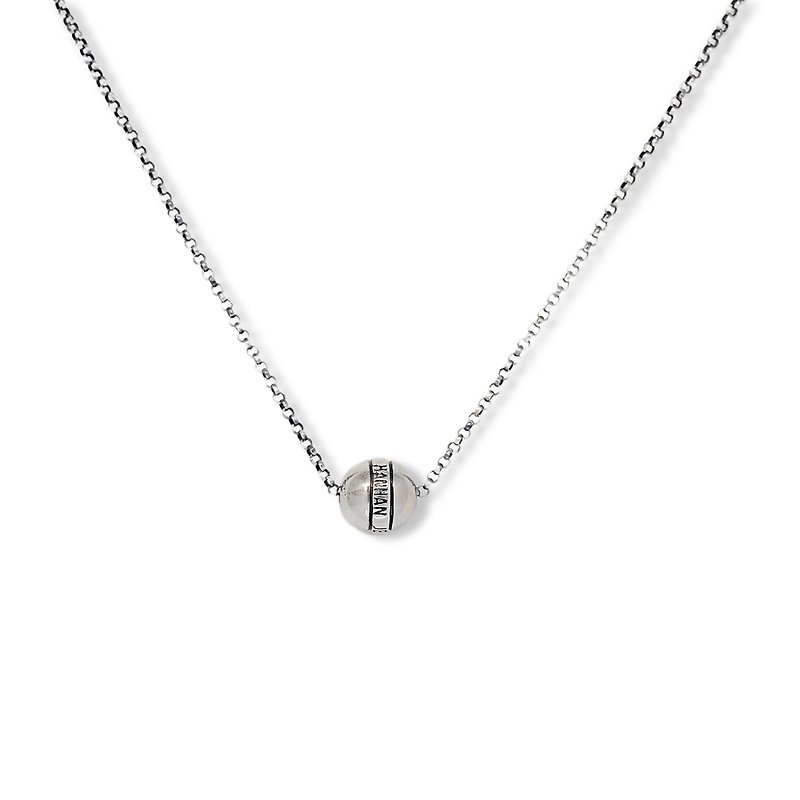 Handmade Silver Classic Logo925 Silver Bead Necklace - Necklaces - Sterling Silver Silver