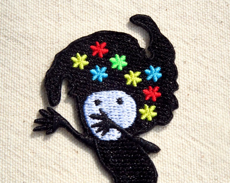 Black Humor Series - Can't Say - Appliqué - Badges & Pins - Thread Black