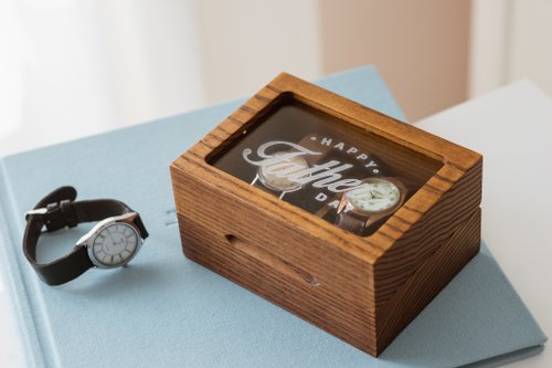 Engraved wooden watch discount box