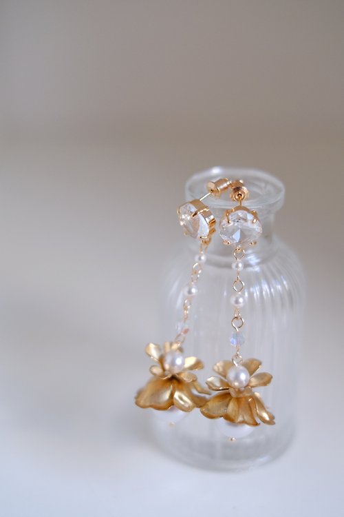 SAYSOcessories Handmade 復古施華洛珍珠耳環,婚紗耳環,Bridal Earrings