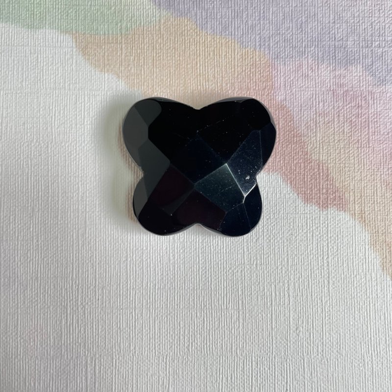 051713縞瑪瑙/帶孔素材/蝴蝶/晶石/天然/水晶/能量石/原生態/ - 金工/飾品 - 水晶 黑色