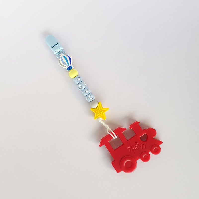 客製化 22公分 8顆 YOYO 熱氣球 星星 紅色火車固齒器 - 寶寶/兒童玩具/玩偶 - 其他材質 紅色