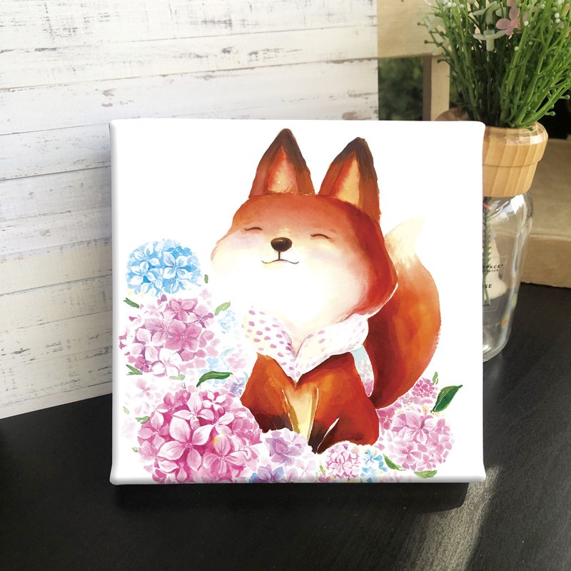 Fox Animal Frameless Painting Free Hook - ตกแต่งผนัง - วัสดุกันนำ้ 