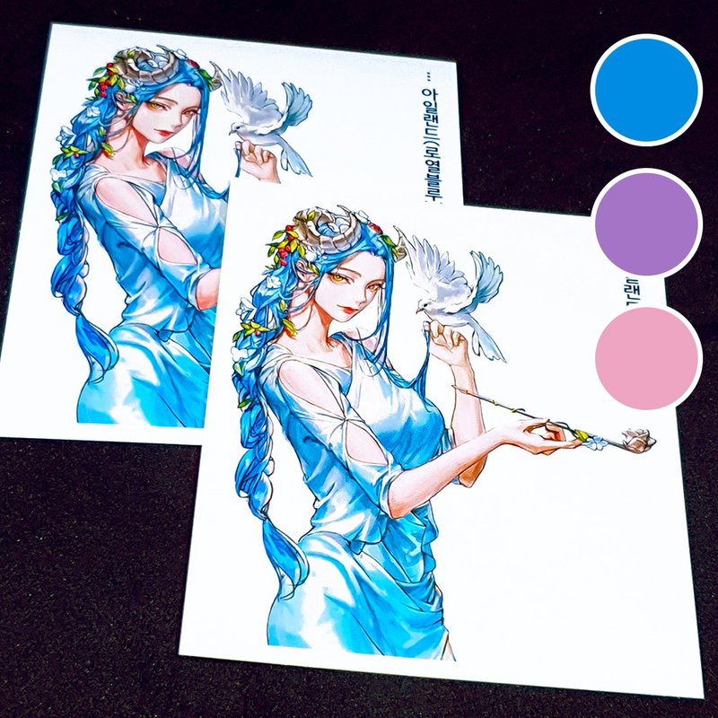 Ireland (3colors) 11 (honne market) person sticker girl sticker blackraccoon - 貼紙 - 紙 