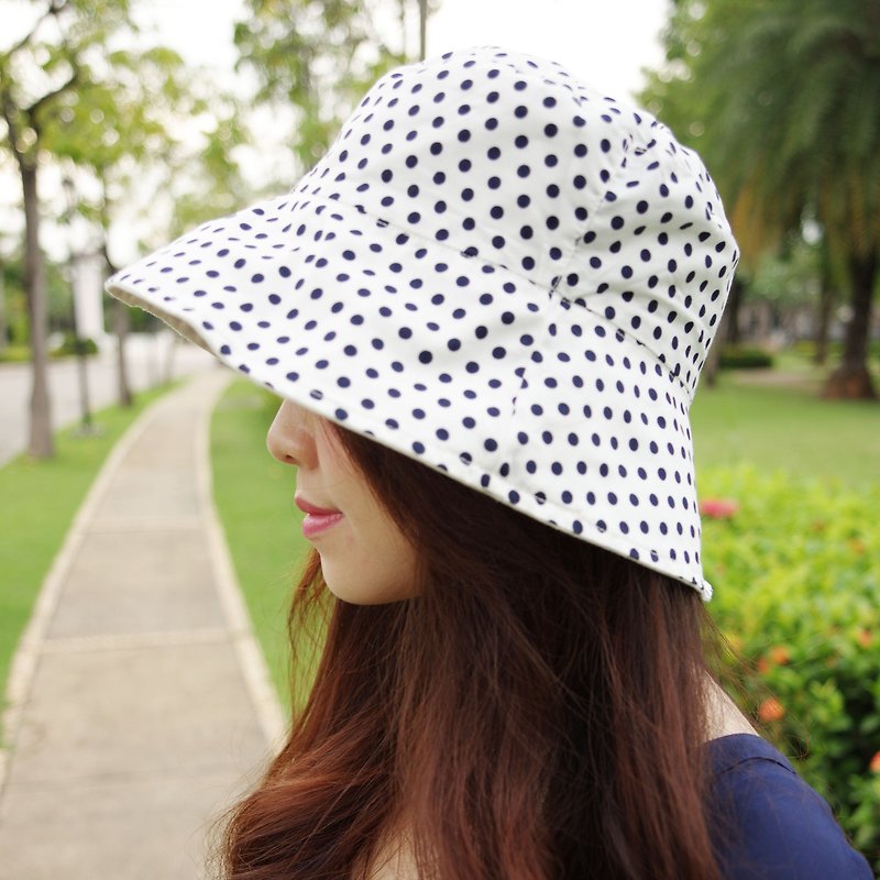 ATIPA復古可逆短帽沿簽名ATP帽子（太陽紫外線防護） - 帽子 - 聚酯纖維 白色