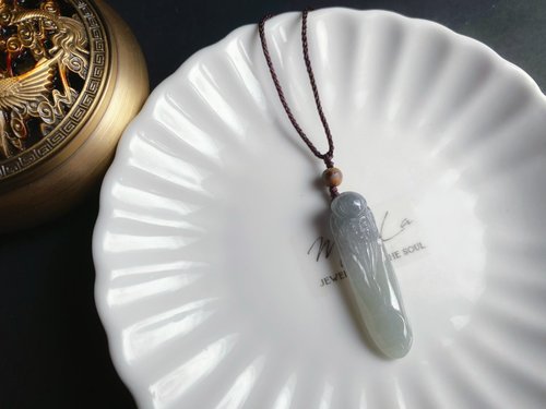 樂藏｜輕珠寶｜手作能量 天然緬甸玉翡翠 壽翁 祝壽 禮物 項鍊 玉牌 jadeite 長輩禮