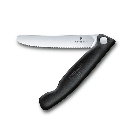 城市視角 VICTORINOX 瑞士維氏 折疊式番茄刀(鋸齒11cm) 黑 6.7833.FB