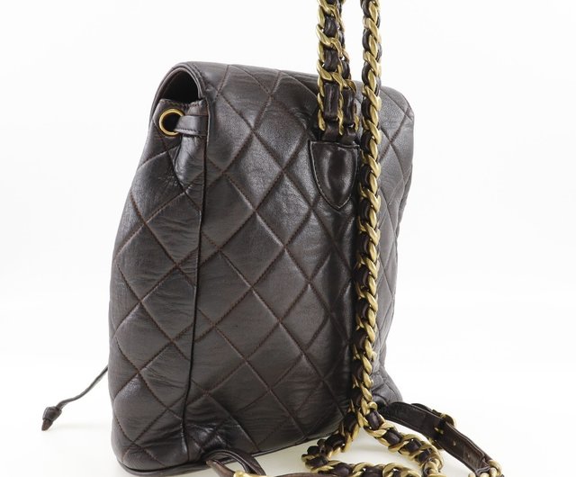 美品☆シャネル リュック マトラッセ ココマーク ラムスキン ヴィンテージ 黒 CHANEL】シャネル マトラッセ ココ ヴィンテージ ラムスキン 黒