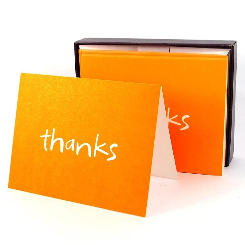 盒卡-橘色10入【Hallmark-卡片 無限感謝/多用途】 - 卡片/明信片 - 紙 橘色