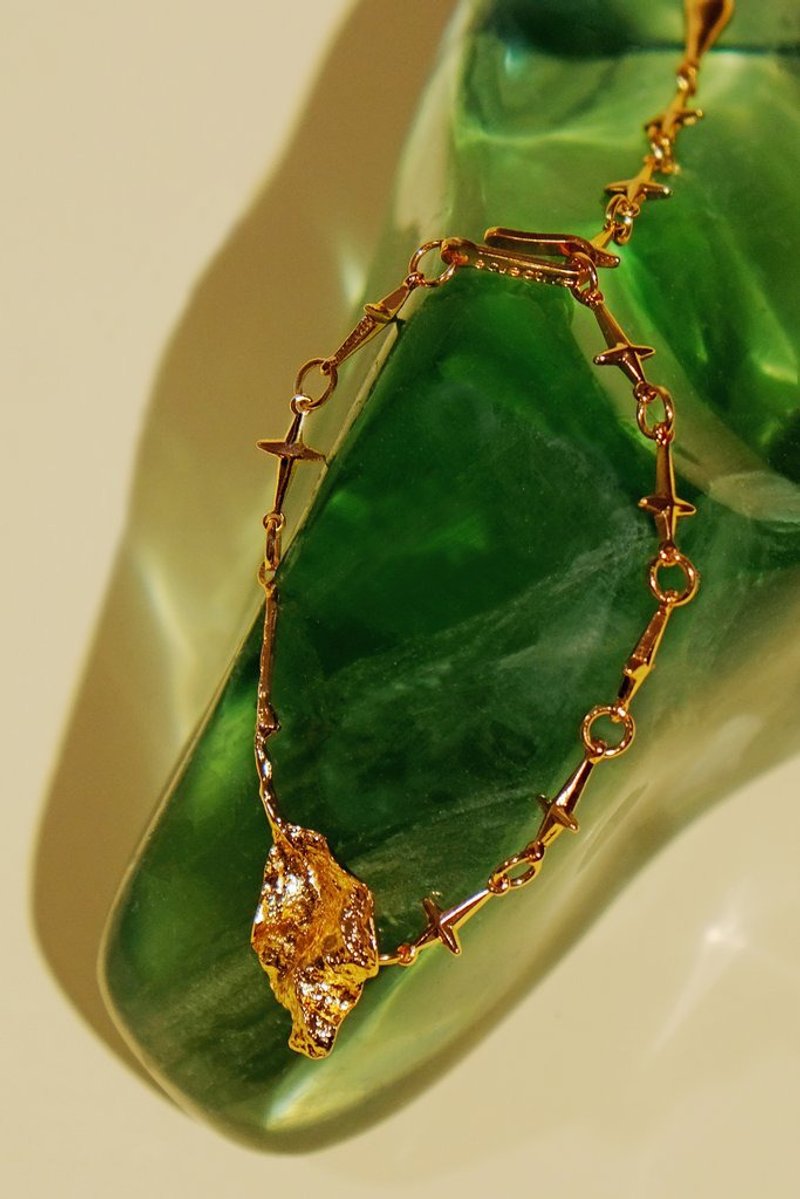 成長痛シリーズローズリーフソーンブレスレット18Kゴールド - ブレスレット - 銅・真鍮 