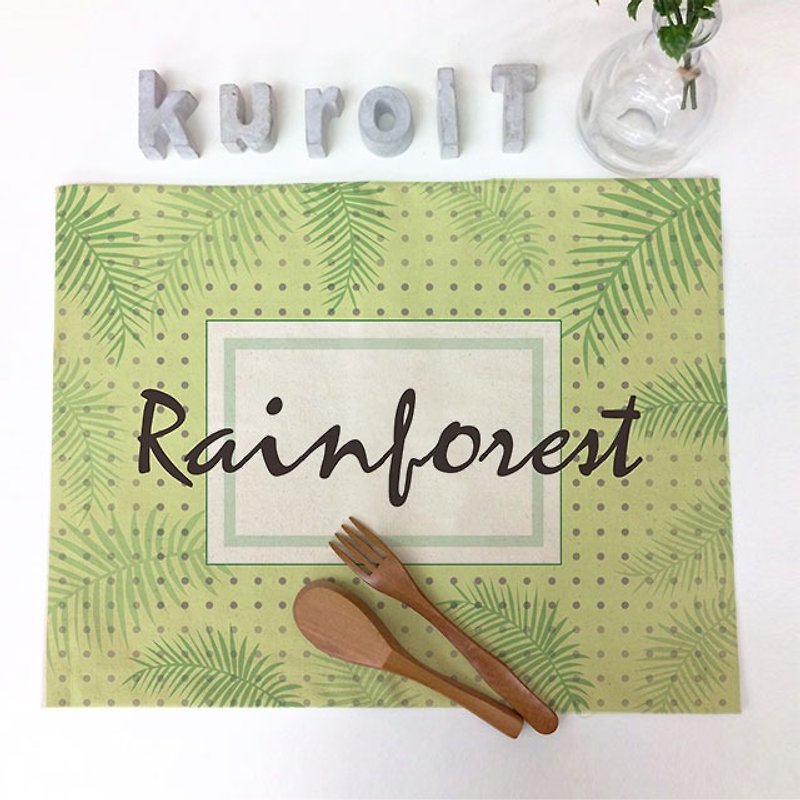 Tropical Rainforest │ Makeup your table canvas placemat - ผ้ารองโต๊ะ/ของตกแต่ง - ผ้าฝ้าย/ผ้าลินิน 