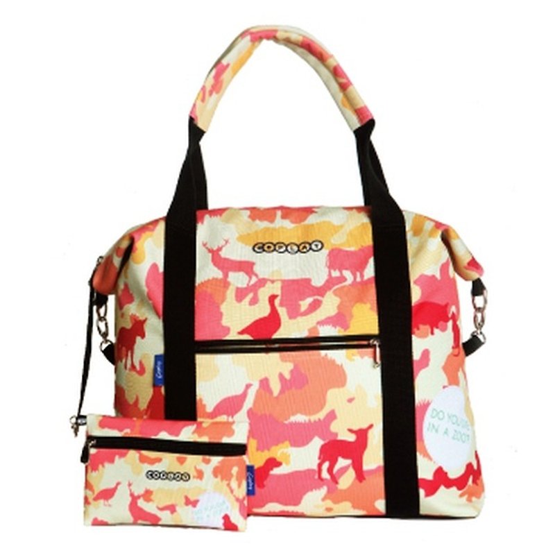 迷彩動物園橘| 旅行袋 | 大容量 | 肩背包 | 斜背包 | 手提包 - 側背包/斜背包 - 防水材質 多色