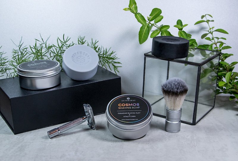 Cosmos Shaving Soap -Gift box - ผลิตภัณฑ์ทำความสะอาดหน้า - วัสดุอื่นๆ 