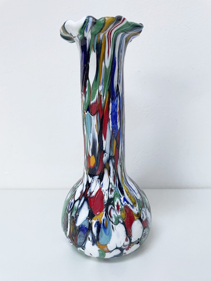 Murano – Vase with multi-flowered murrine - Items for Display - Glass Multicolor