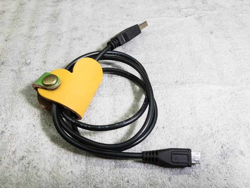 ONES　可愛いすぎたレモンとライム　ワンズハートコードリール　くるくる・まきまき　OHC-YG - 捲線器/電線收納 - 真皮 黃色