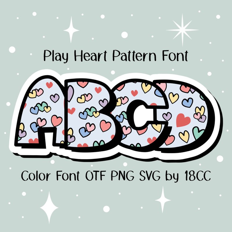 Play Heart OTF PNG SVG - 字體設計 - 其他材質 