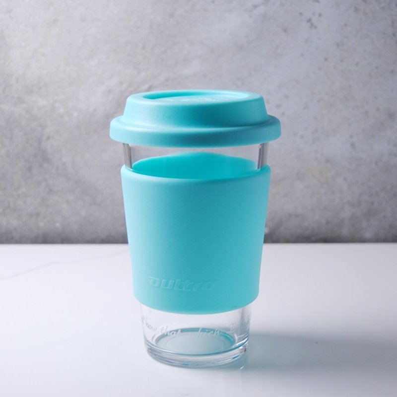 380cc Glasslock [Korean] (6 colors) Office of Environmental Health lettering tempered glass readily cup more water resistant can make tea drink hot cocoa coffee customization - Pitchers - Glass Blue