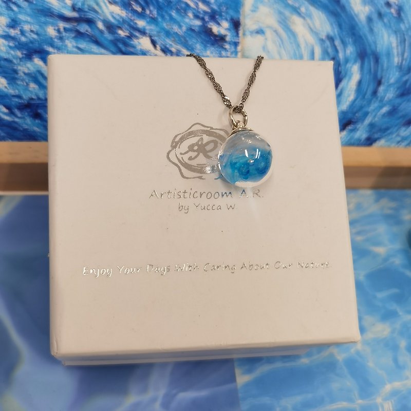 Mini Ocean Collection - Necklaces - Silver Blue